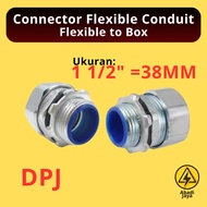 Anaconda Flexible Conduit Connector to Box DPJ | 1 1 1/ 2 2 inch 1 1/ 2 dim 38mm