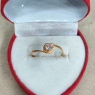 cincin silang mata putih 1/2 gram emas muda