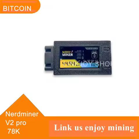 Nerd Miner V2 Pro Bitcoin Solo Lottery Miner - BTC - Crypto Nerdminer V2.0 pro Hashrate 78K 1W Firmw