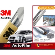 Kaca film 3M silver / kaca film mobil 3M / Kaca film Gedung Rumah /