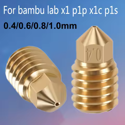 2/5Pcs Nozzles for Bambu Lab X1 P1P X1C P1S 3D Printer Hot End Nozzles Accessories 0.4/0.6/0.8/1.0mm