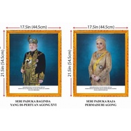 Bingkai Potret Agong Dan Permaisuri Malaysia (L)