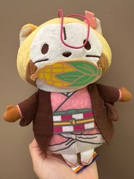 Furyu日版現貨正品 動漫 鬼滅之刃  彌豆子✖️小浣熊 灶門 禰豆子 小浣熊聯名娃娃 小浣熊 咬粟米 公仔掛件 日本正版谷子 18cm