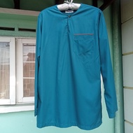 Baju Melayu Green M Preloved Top Only