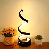 5V USB LED Table Lamp Modern Creative Spiral Desk Light 3 Colors Dimmable For Bedroom Living Room Of