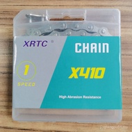 XRTC Children's City Boxed Rust-Proof Genuine Car Chain Chain Silver Bicycle Single Speed Dead Flyin