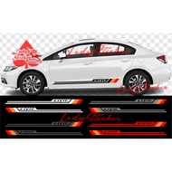 NEW honda Civic car cutting sticker, lower list sticker for Civic car
