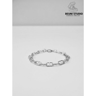 Beuni Minimalist Silver Bracelet Chain  999 silver minimlaist
