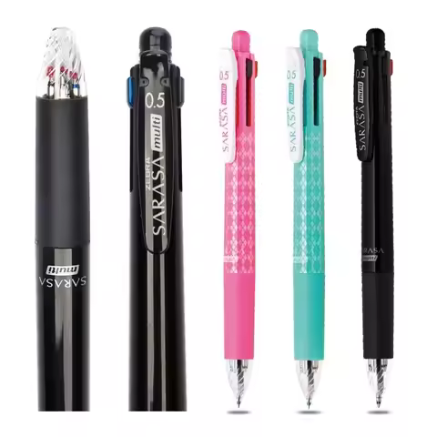 Japanese Stationery Zebra 4 In 1 Color Multi-function Ballpoint Pen 0.5mm Mechanical Pencil Combo J4