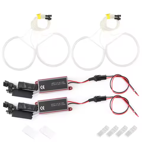 Angel Eyes Headlamp, 4pcs/set CCFL LED Car Headlight Angel Eyes Lamp Kit Refitting Fit for E36 E38 E