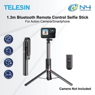 TELESIN Upgraded 1.3m Bluetooth Remote Control Selfie Stick for GoPro Action Camera and Smartphone
