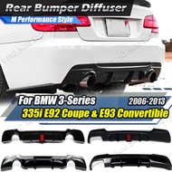 With Light Dual Lip Splitters Spoiler Body Kits For BMW 328i 335i E92 Coupe E93 Convertible 2006-201