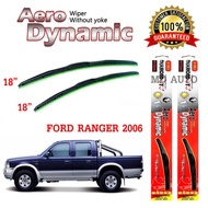 Aero Dynamic Wiper Blades (Diamond eye) Size 18" 18" Inches For FORD RANGER 2006 1 Pair