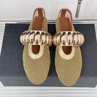 New Metal Buckle Gauze Mary Jane Shoes Women Mary Jane Shoes Fashionable Flat Comfortable Ballet Dan