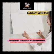 Kitchen Wall Sticker Wall Paper Dinding Bathroom Wallpaper Waterproof Tile Sticker Wallpaper Mozek T