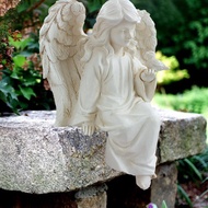 [lzdjlmy1zs] Praying Angel Statue Angel Resin Figurine Ornament for Yard Shelf Bedroom