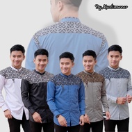 Koko Shirt For Adult Men Long Sleeve Muslim Clothing For Men, The Latest Combination Of Arjuna Motif Batik