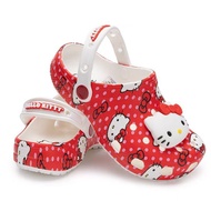 Original Miniso Stock Miniso Hello Kitty Sanrio Hole Sandals Slippers Sandals Kawaii Eva Anime Home 