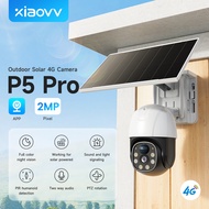 xiaovv（Use V380 Pro APP） P5 Pro 4G Solar Cctv Camera for House Wireless WIFI&4G Outdoor 1080P HD IP 
