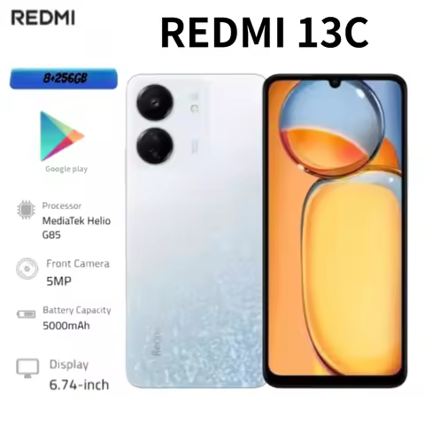 2026 New Redmi 13C Global Edition: 6.74-inch 90Hz LCD display, 50MP camera, 5000mAh battery, 18W fas