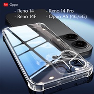 Oppo Reno 14 14 Pro 14 F Reno14 Oppo A5 4G 5G Soft TPU Transparent Clear Back Case Cover Casing