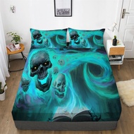Luxury Design Sheet 3D Skull Fitted Sheet Set Cool Bedding Set King Size Bedsheet Adult Bedroom Set