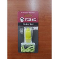 [Ready Stock] Fox 40 Eclipse CMG 115 dB Pealess Whistle + Lanyard