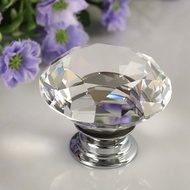 1Pc 2016 Top Sale 30mm Diamond Crystal Glass Door Knobs Drawer Cabinet Furniture Handle Knob Screw