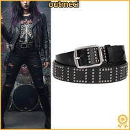 OUTMECI Punk Rivet Belts, Heavy Metal Y2K Waist Belt, Retro All-match Trendy Design Jeans Belt For W