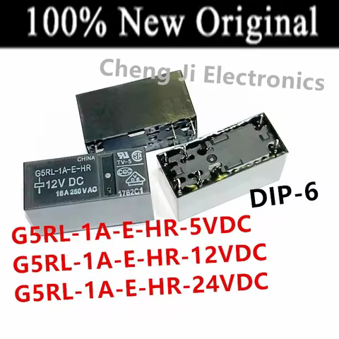 10PCS/Lot G5RL-1A-E-HR-5VDC 、G5RL-1A-E-HR-12VDC 、G5RL-1A-E-HR-24VDC DIP-6 New Power Relay G5RL-1A-E-
