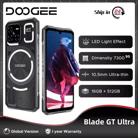 DOOGEE Blade GT Ultra 5G Rugged Phone 16GB 512GB 6.72” FHD+ 120Hz IPS Dimensity 7300 LED light effec