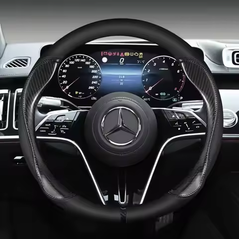 Car Steering Wheel Cover No-Slip For Mercedes W204 Grille Benz C C204 S204 2007-2014 C180 C200 C250 