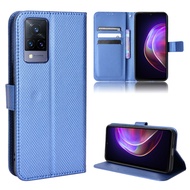For VIVO V21 5G Casing Flip Phone Holder Stand Case VIVO V21 Case Wallet PU Leather Back Cover