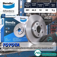 BENDIX Rear Brake Disc TOYOTA CAMRY ACV70 AXV70 /19-24 HYBRID C-HR /18- CROSS 1.8/20- BR2765 281mm 5