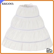 KKGOO Children's Tutu Skirt - White Lace Adjustable Hoop Petticoat
