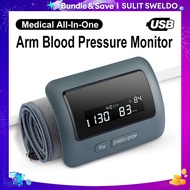 Recharge Arm Medical Blood Pressure Monitor Digital Tensiometer Cuff Portable Irregular Pulse Heart 