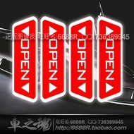 Car Sticker-3M Reflective Sticker-Night Door OPEN OPEN Door OPEN Careful Warning Sticker Reflective 