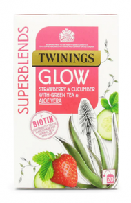 川寧 - Superblend Glow 養生機能茶 士多啤梨 青瓜 綠茶和蘆薈 + 生物素/維生素B7 20茶包- 平行進口