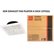 KDK 6 Inch Ceiling Exhaust Fan 15TGQ1 - Original 12 Watt 470 CMH for Bathroom & Bedroom 2M x 2M