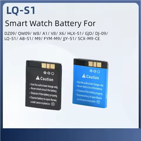 LQ-S1 Rechargeable Lithium Smart Watch Battery for AB-S1 DZ09 DJ-09 W8 A1 V8 X6 FYM-M9 SCX-M9 LQS1 L