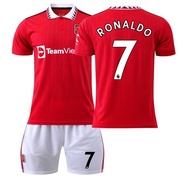 Adult Men Football Jersey T-Shirt Soccer Club Jersey Ronaldo Football Jersey Sportwear Tops+shorts
