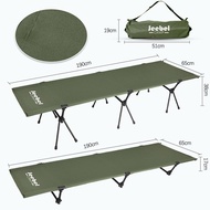 เตียงพับพกพา Jeebel อลูมิเนียม 7075 ผ้า Oxford 600D กันน้ำ สำหรับแคมป์ปิ้งและกิจกรรมกลางแจ้ง