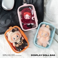 12cm Cotton Doll Pain Bag Transparent Baby Walking Bag Doll Outing Bag Cute Plush Pendant Storage Ba
