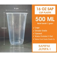 16 Oz Flat Plastic Cup SAP 7 gr 1000 pcs