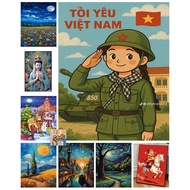 Sawg-stretched frame-32*40/40*50cm/50-60cm-anime landscape-color by number girl-color by number pain