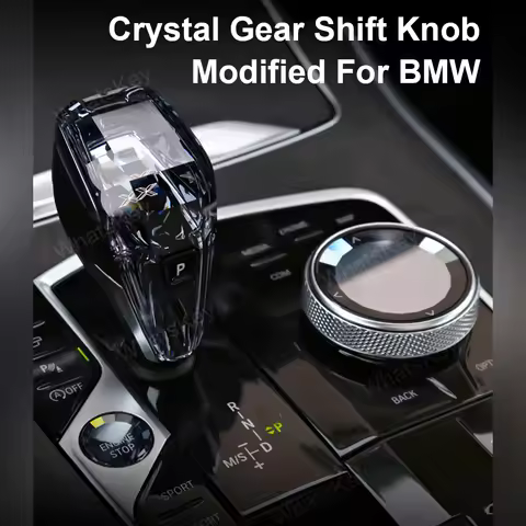 4 Piece Set Crystal Gear Shift Knob Lever Stick Handle for BMW G20 G21 G28 G26 iX3 G08 X3 G01 X6 G06