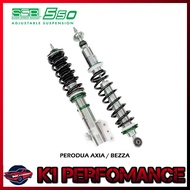 Perodua Axia/Bezza '14 - ZerOne SSR550 Hi-Lo Soft Hard Adjustable Suspension