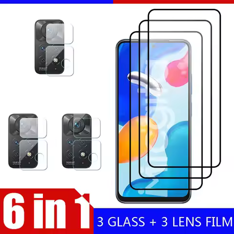 Tempered Glass For Xiaomi Redmi Note 11 Pro Plus 5G Note 11S Screen Protector Camera Lens Film For R