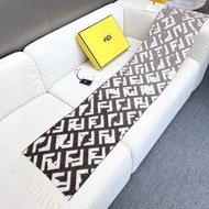 DIX3 FE Home 2025 Autumn Winter Letter Wool Cashmere Scarf Female Shawl Tassel Black Coffee Bib 35 *