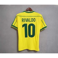 【Retro SSS+】1998 Brazil Custom Retro Football Shirt of RONALDO RIVALDO